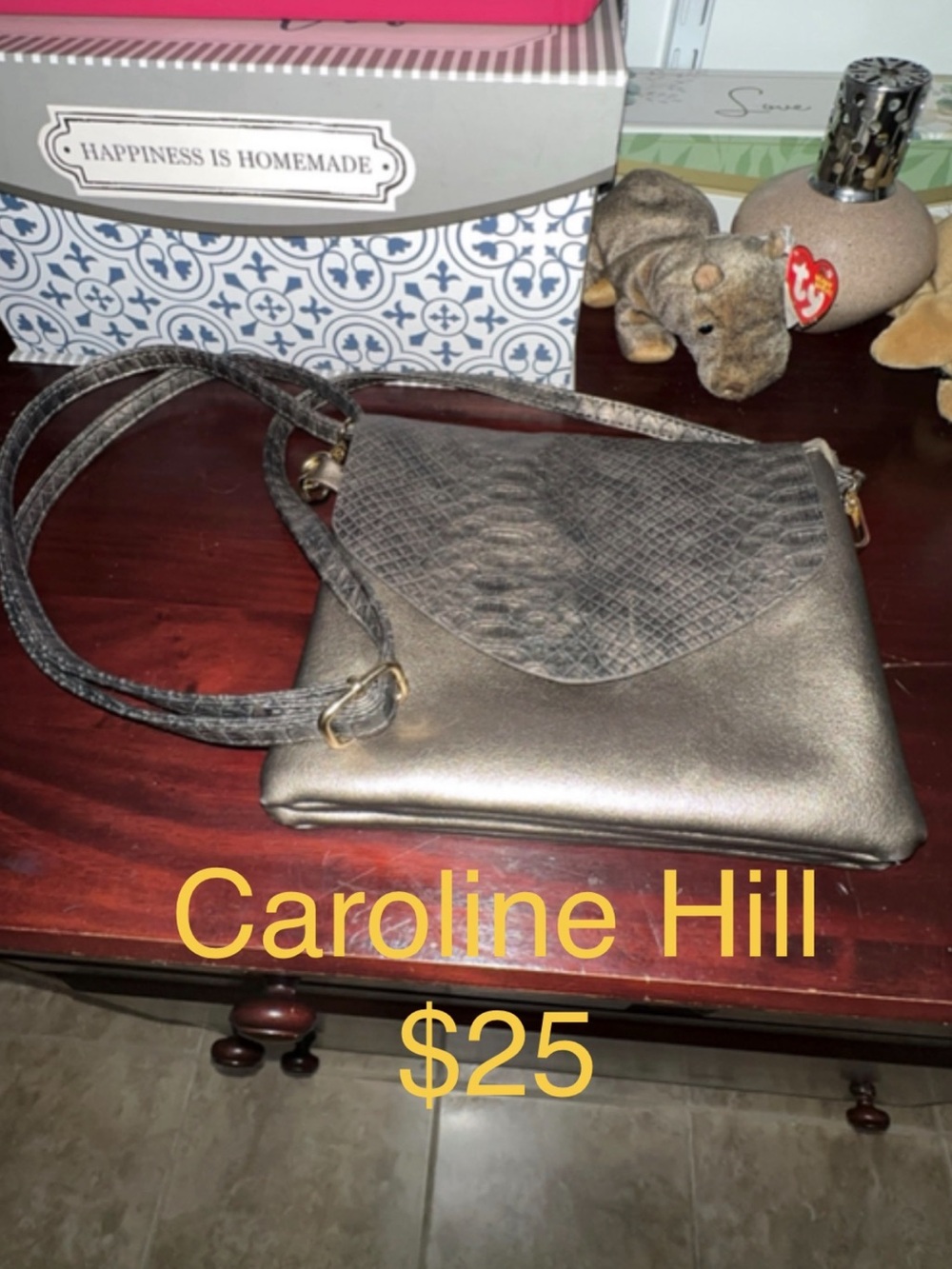 Caroline Hill Metallic Bronze Crossbody Bag